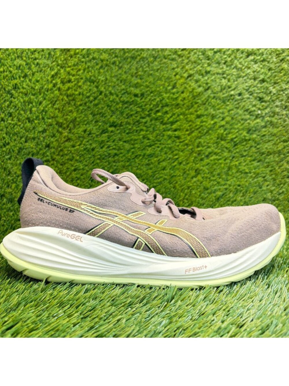 Asics Gel-Cumulus 27 Mens Size 9 Pink Beige Athletic Running Shoes Sneakers